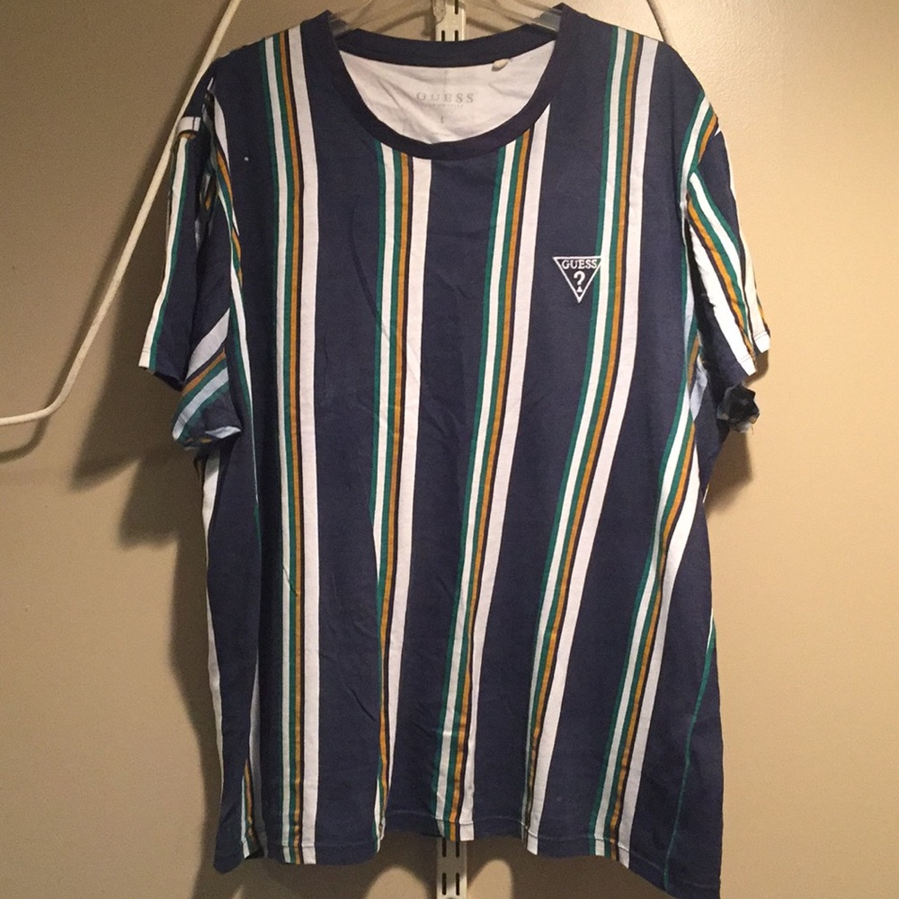 Striped Guess Tee (ALWAYS OPEN TO OFFERS)